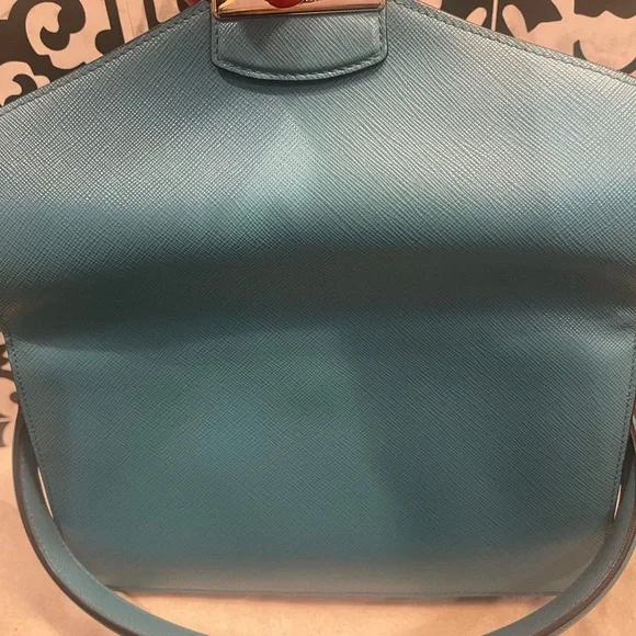 EUC Prada Turchese Saffiano Lux Convertible 2 in 1 Sound Bag - Picture 15 of 16